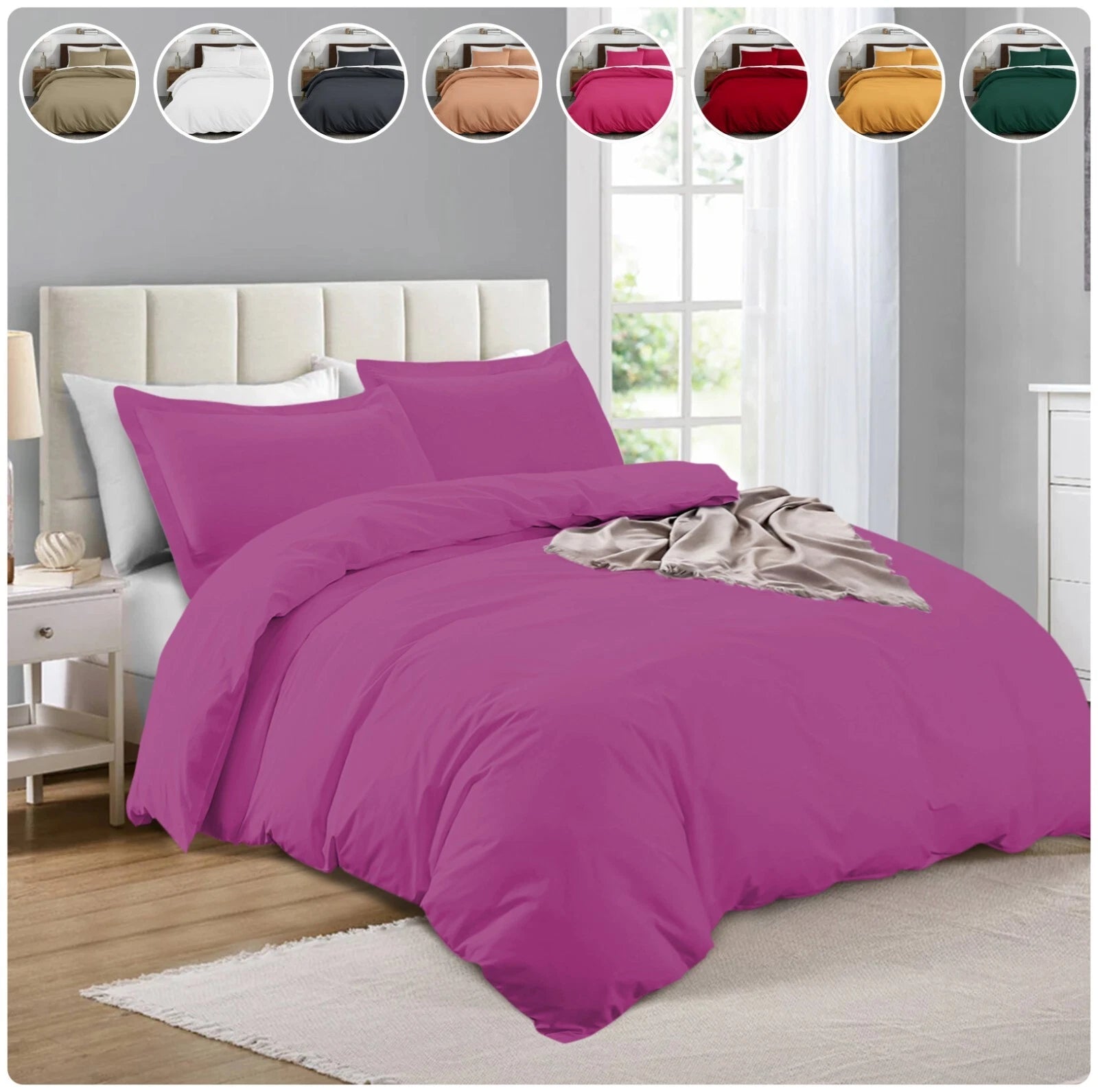Luxury Duvet Cover Feel Like Cotton Hotel Quality Bedding Set Twin Queen King US