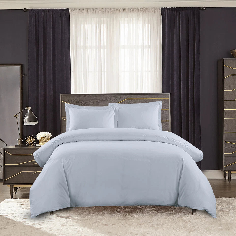 Soft Percale Egyptian Cotton 300 Thread Count Duvet Cover Set
